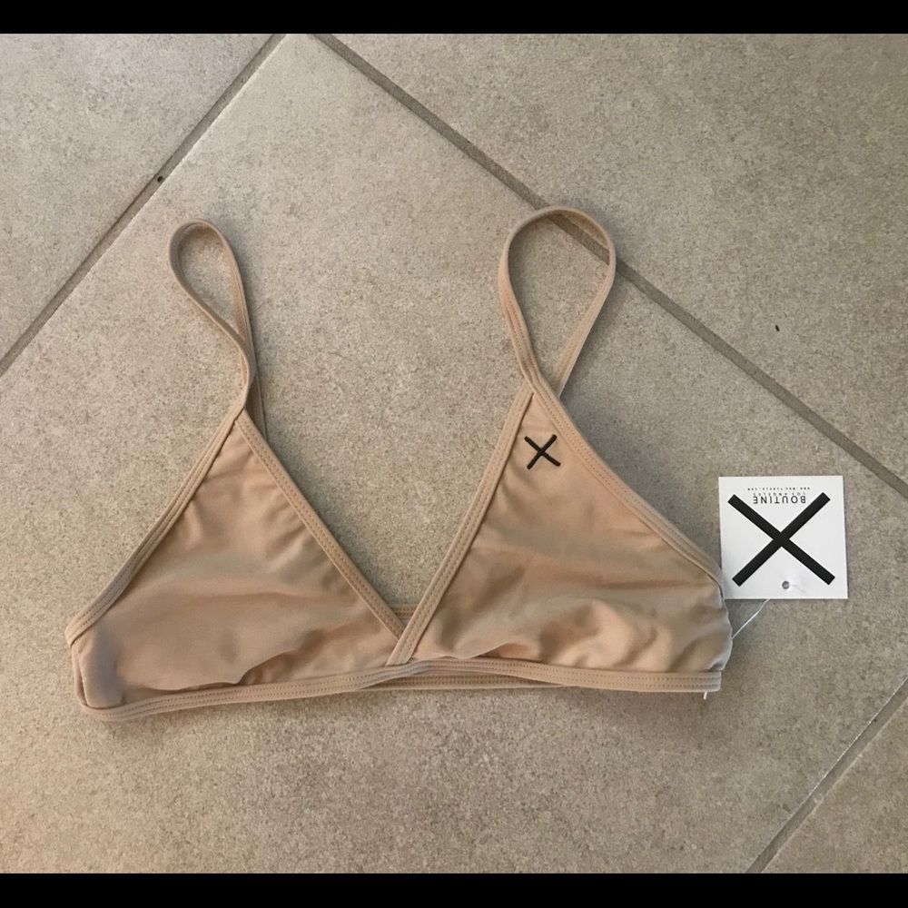 NEW Boutinela tan/nude fitted bikini top